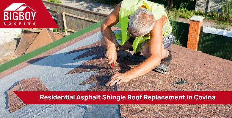 Residential Asphalt Shingle Roof Replacement in Covina