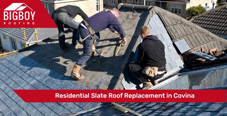 Residential Slate Roof Replacement in Covina